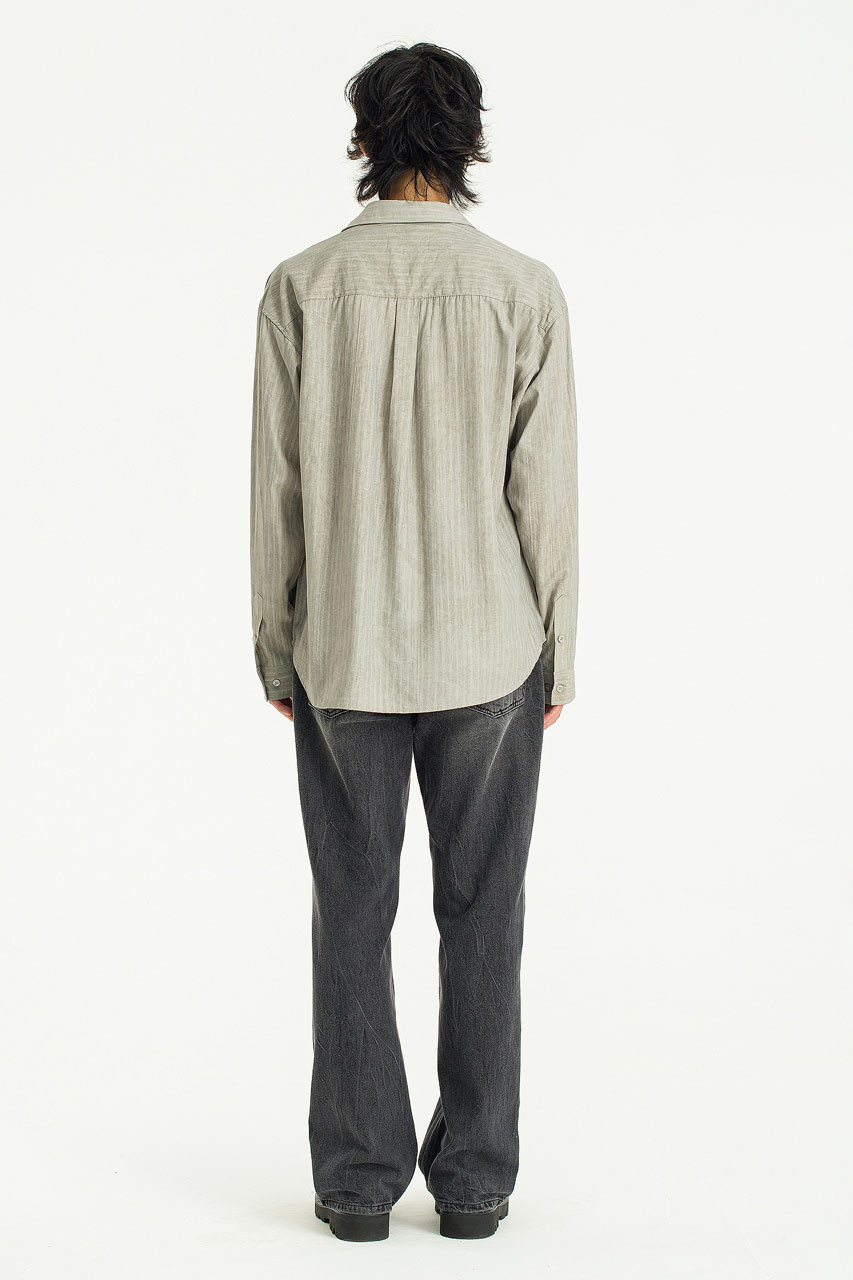 Menswear | Pigment Striped Shirt, Khaki