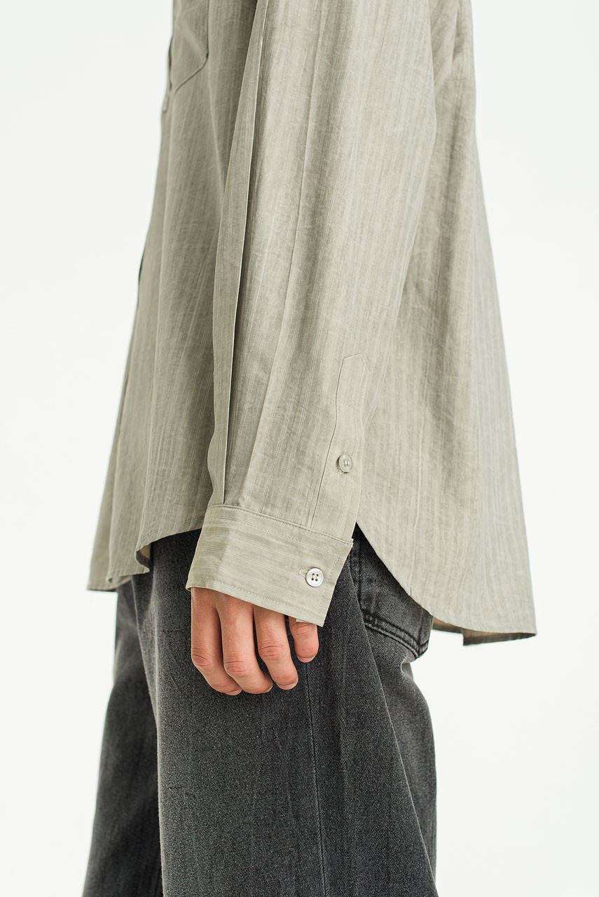 Menswear | Pigment Striped Shirt, Khaki