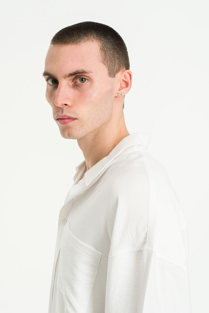 Menswear | Silky Shirt, White
