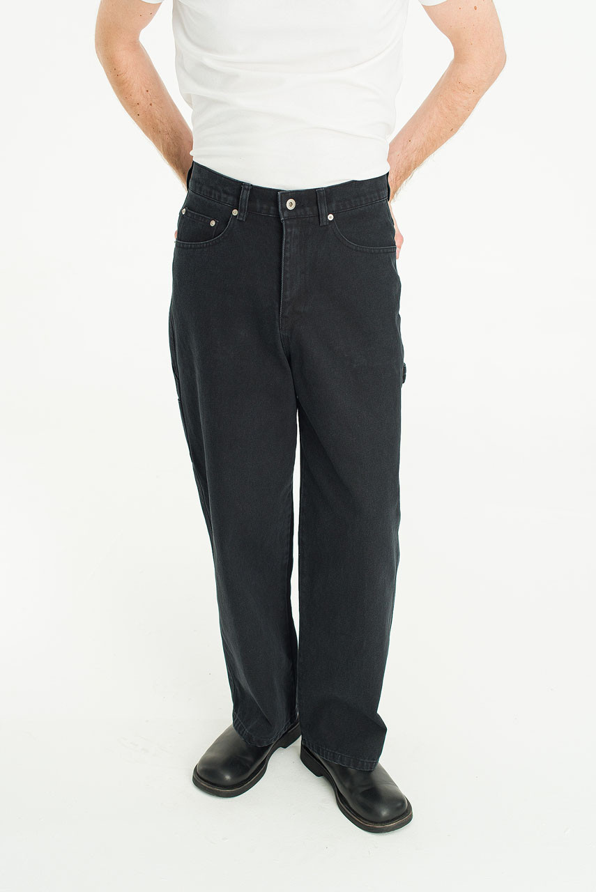 Menswear | Washed Carpenter Pants, Black