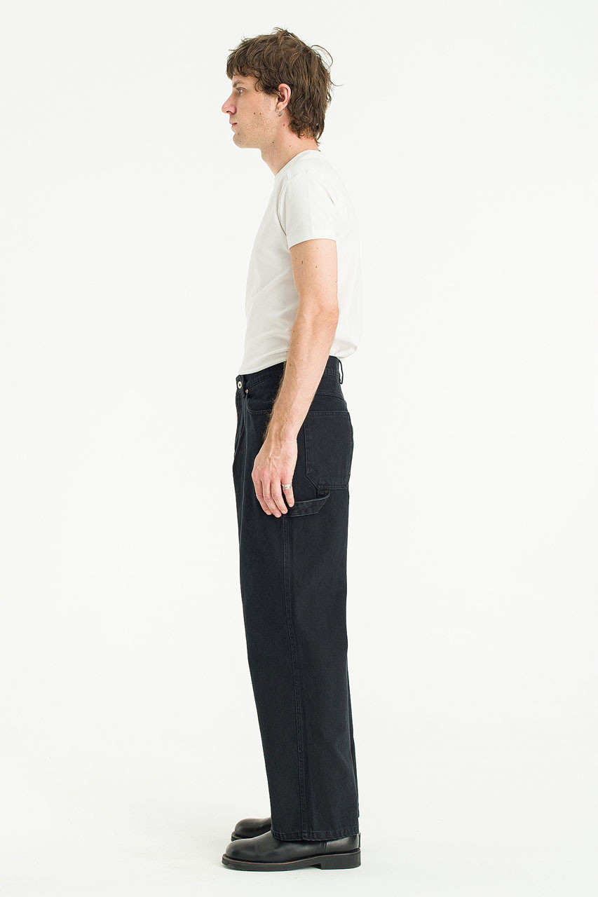 Menswear | Washed Carpenter Pants, Black