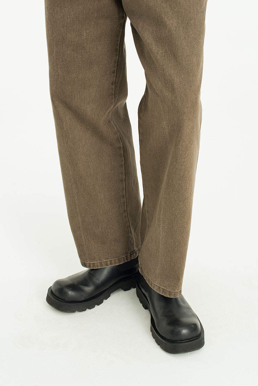 Menswear | Washed Carpenter Pants, Brown
