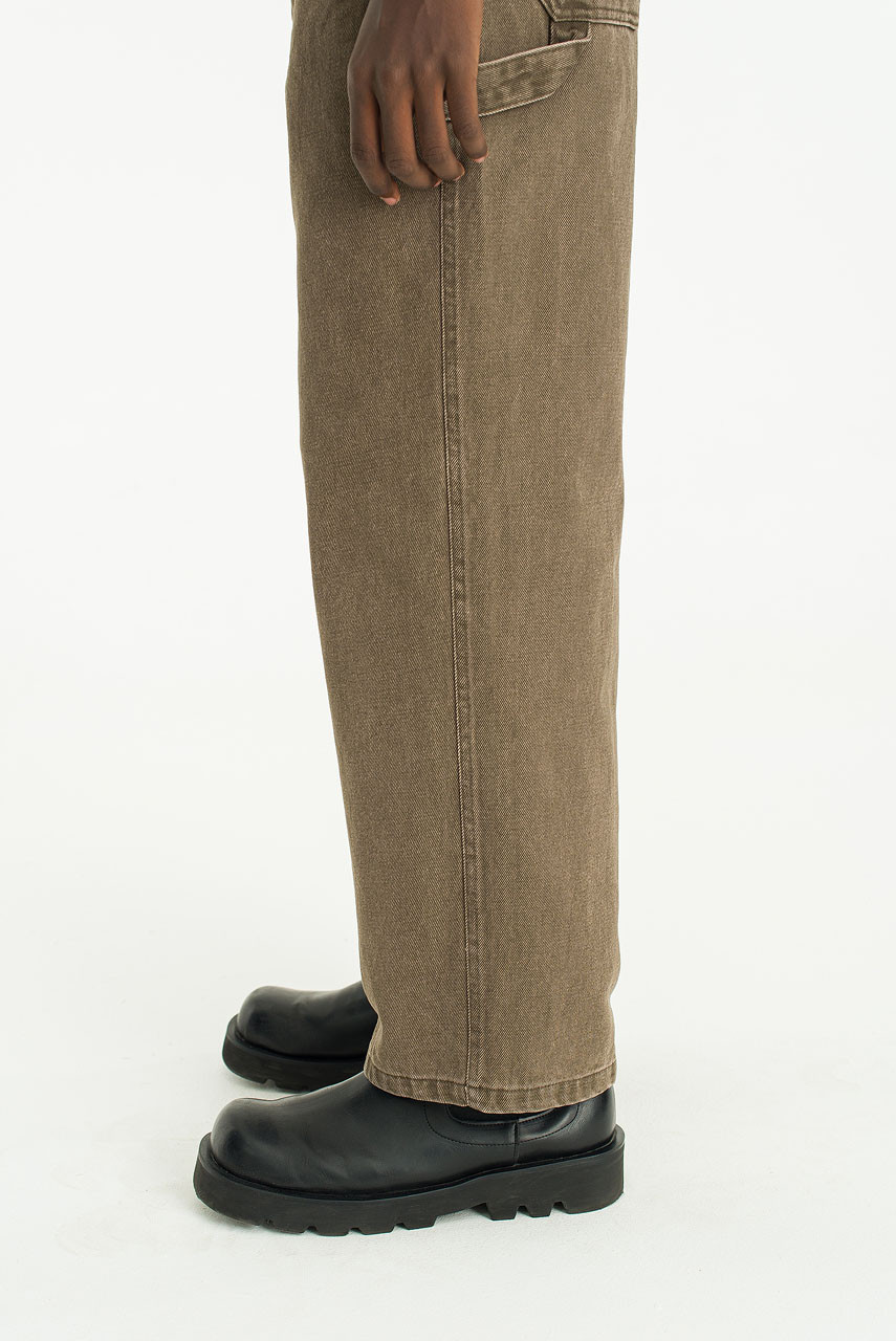 Menswear | Washed Carpenter Pants, Brown