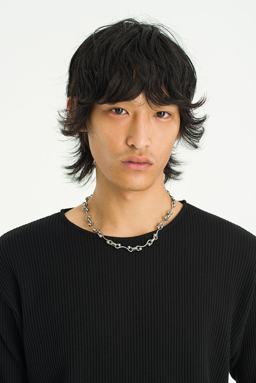 Menswear | Cropped Waffle Tee, Black