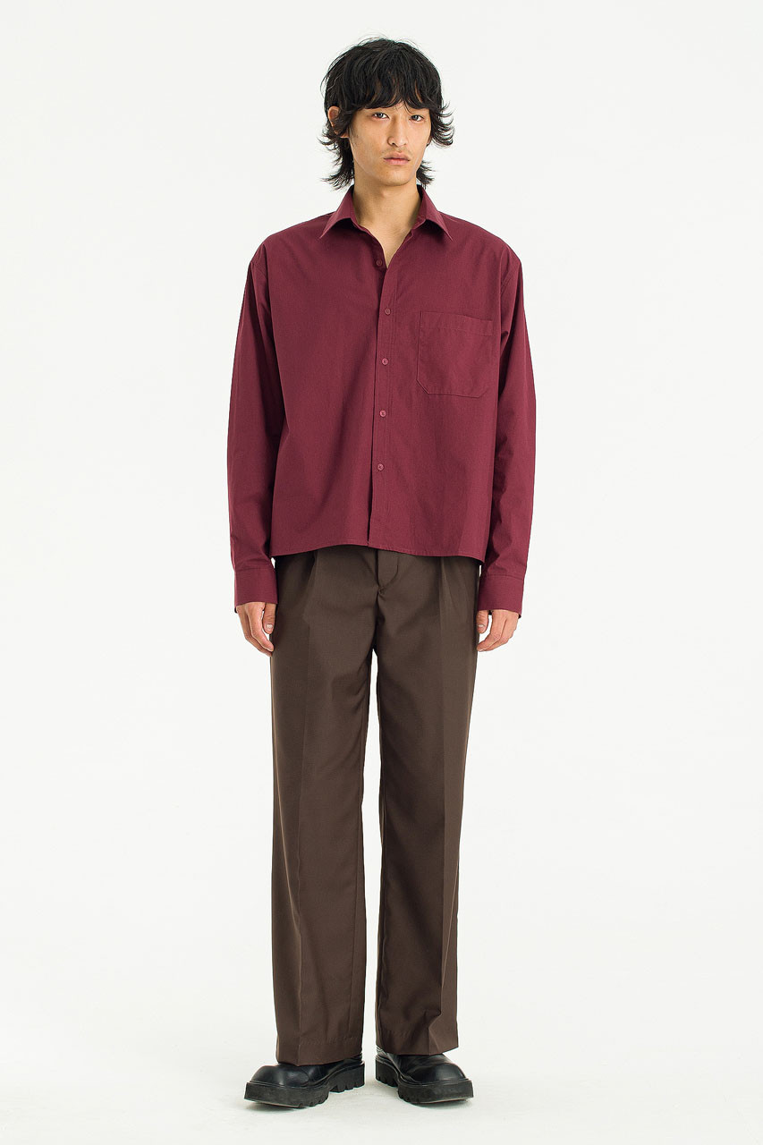 Menswear | Pop Crop Shirt, Wine