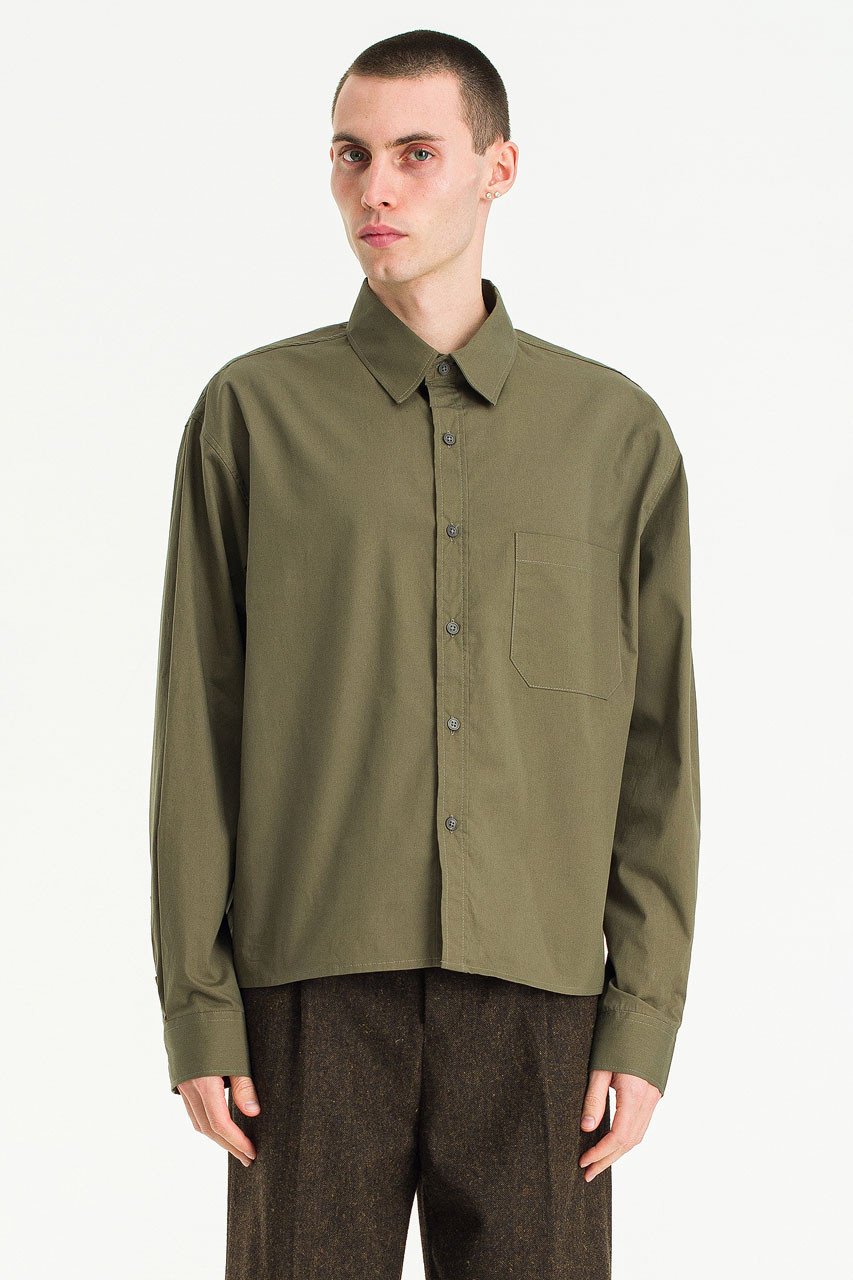 Menswear | Pop Crop Shirt, Khaki