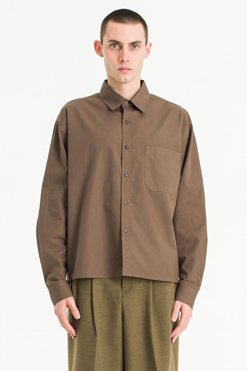 Menswear | Pop Crop Shirt, Brown