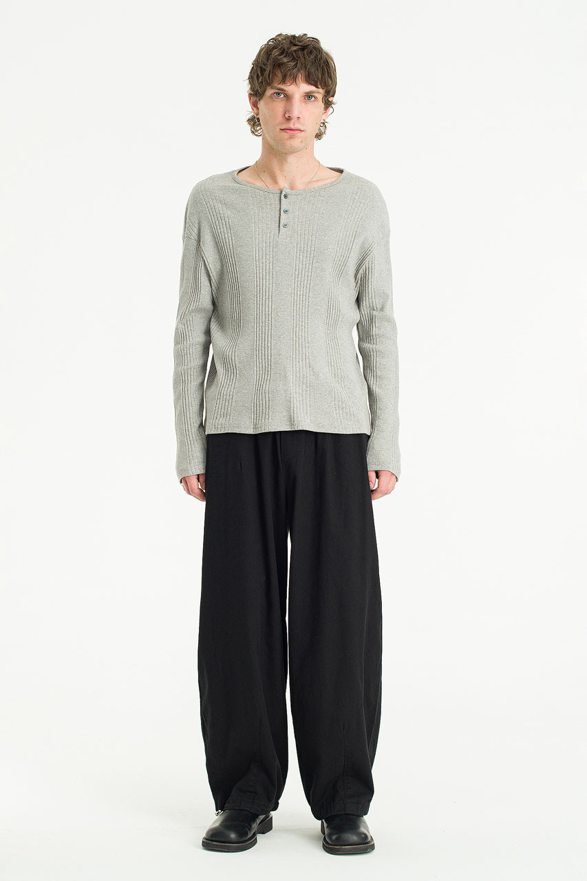 Menswear | Wide Banding Pants, Black