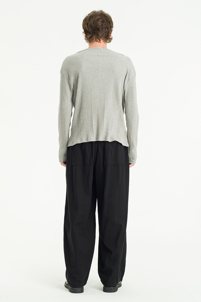 Menswear | Wide Banding Pants, Black