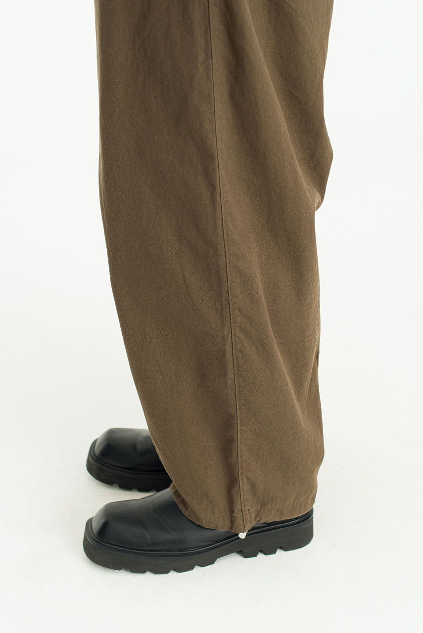 Menswear | Wide Banding Pants, Brown