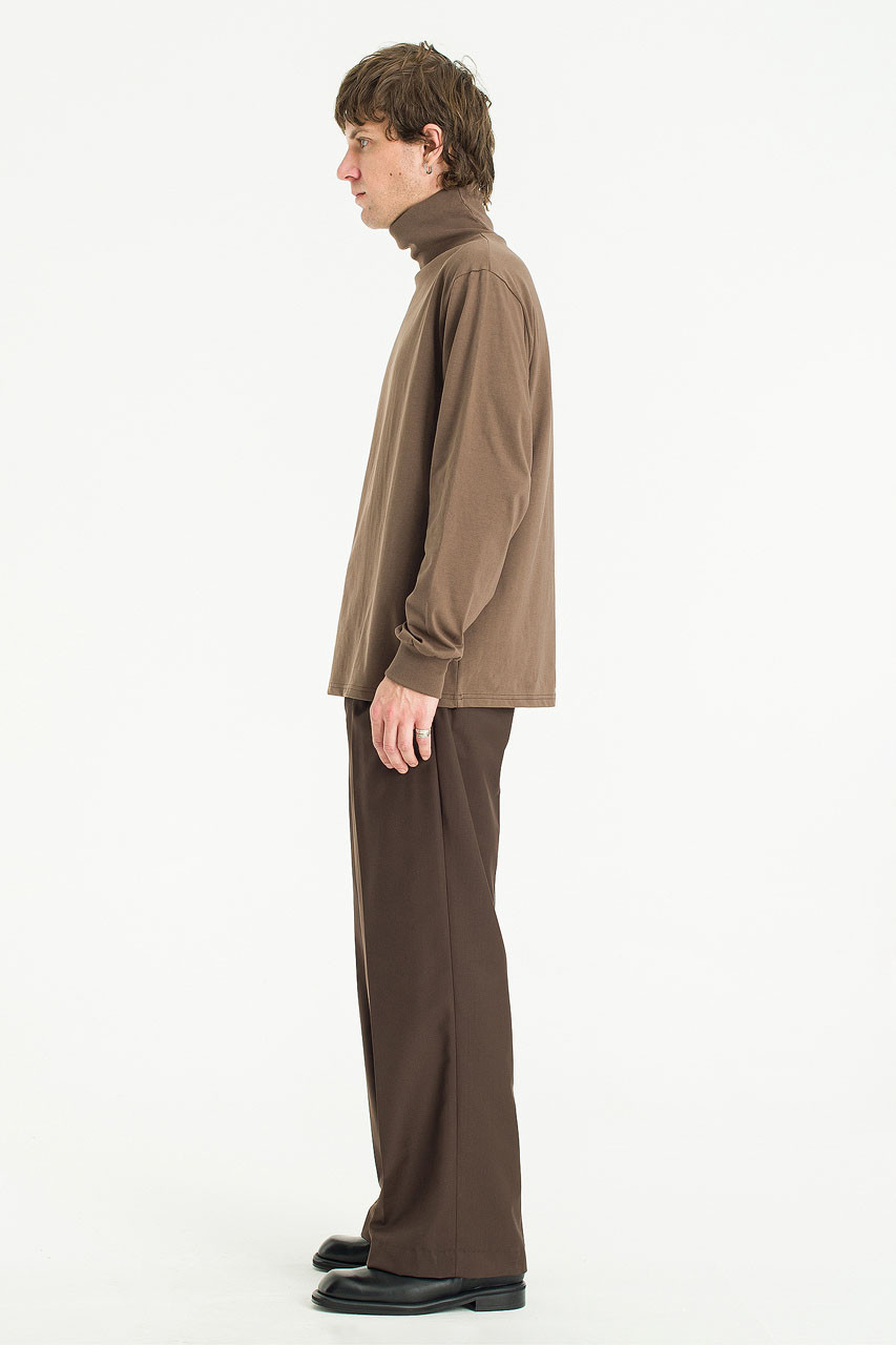 Menswear | Pop Mock-Neck Tee, Mocha