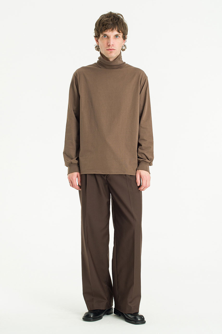 Menswear | Pop Mock-Neck Tee, Mocha