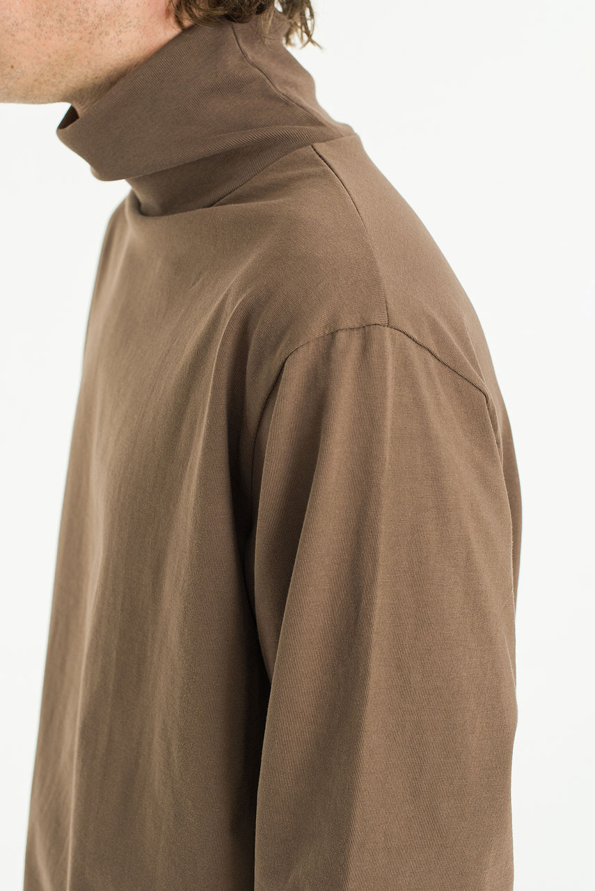 Menswear | Pop Mock-Neck Tee, Mocha