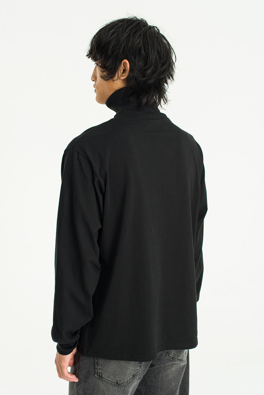 Menswear | Pop Mock-Neck Tee, Black