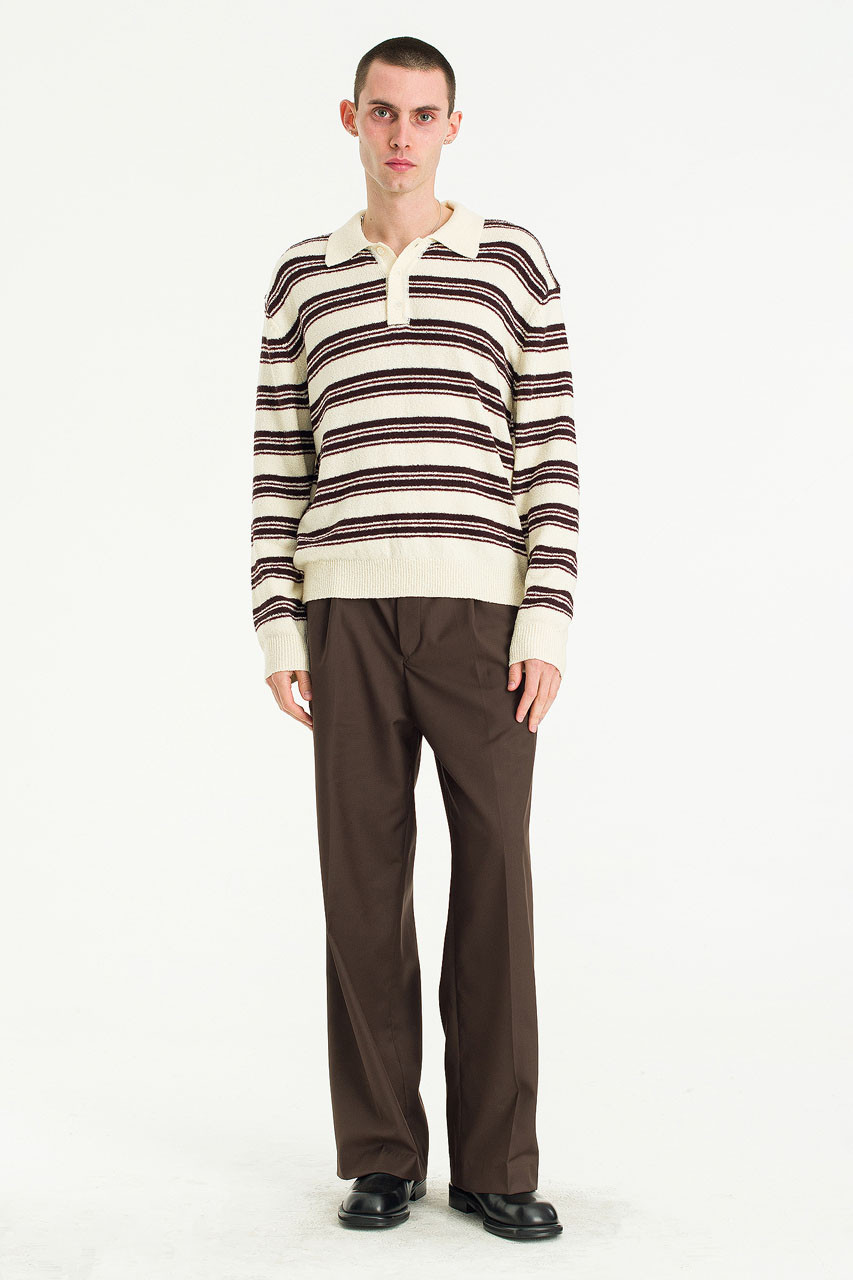 Menswear | Boucle Rugby Knit, Ivory