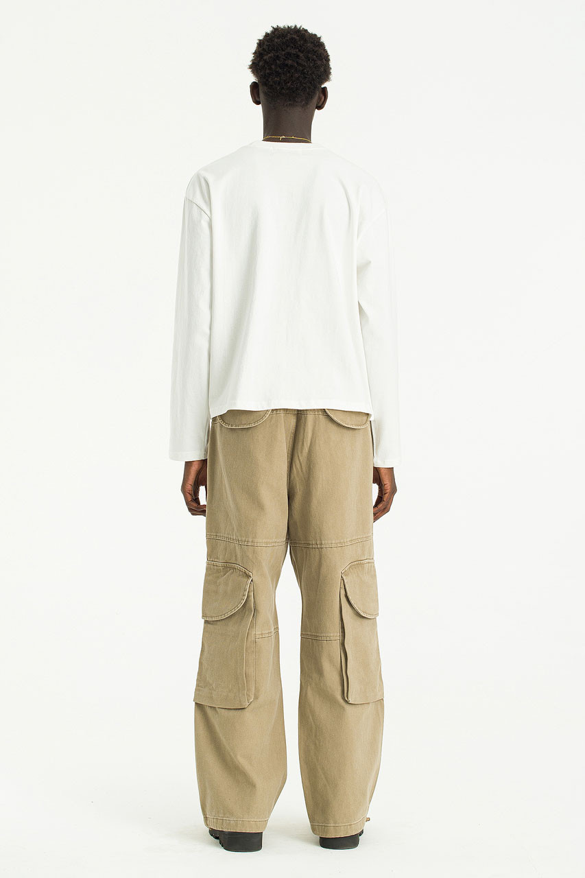 Menswear | Cropped Long-Sleeve Tee, Ivory