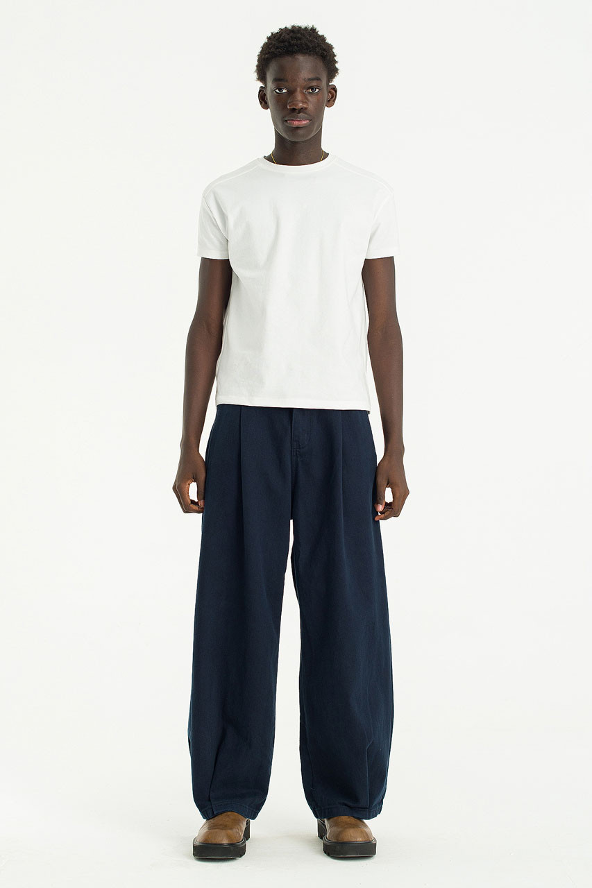 pants ￼ wide navy leather vintage