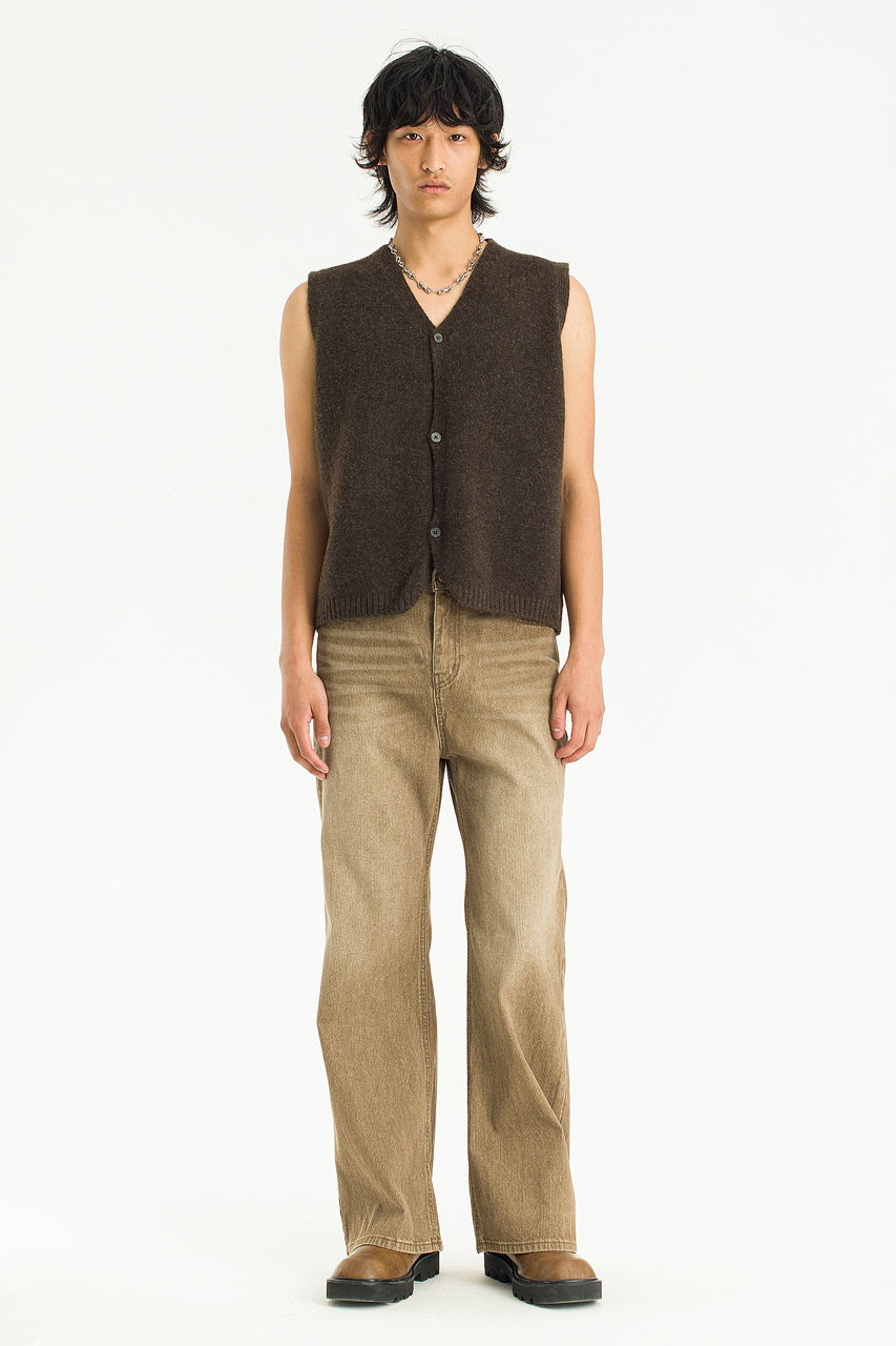 Menswear | Button-Front Vest, Brown