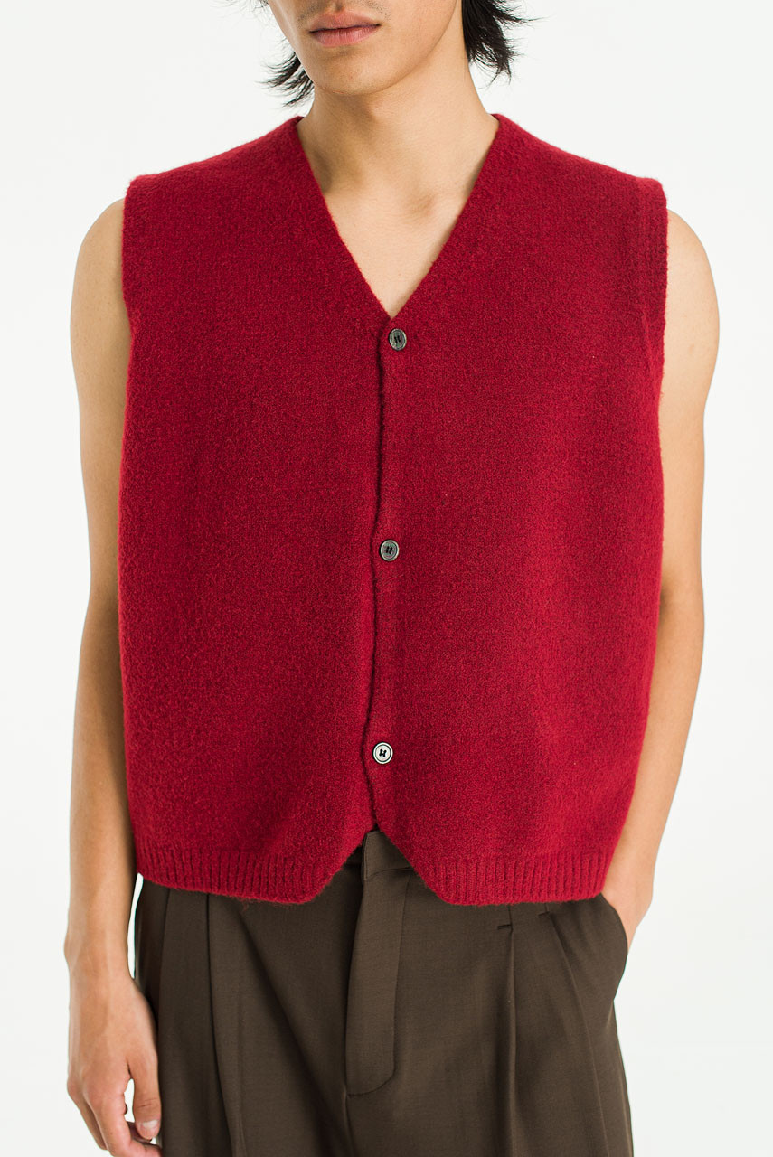 Menswear | Button-Front Vest, Red