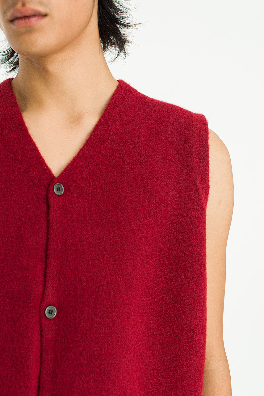 Menswear | Button-Front Vest, Red