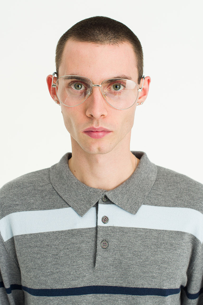 Menswear | Lightweight Cropped Rugby Knit, Grey