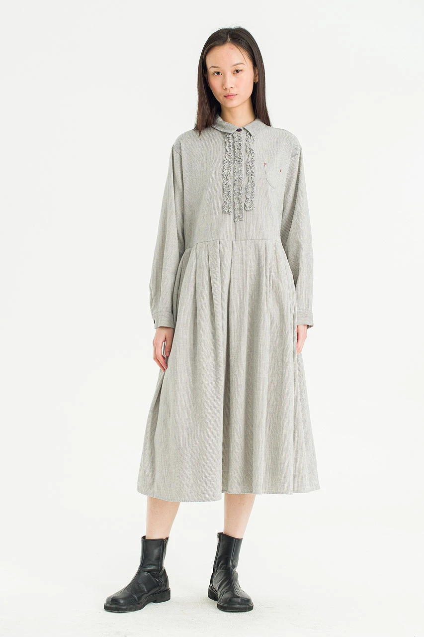 Auburn Stripe Dress, Navy