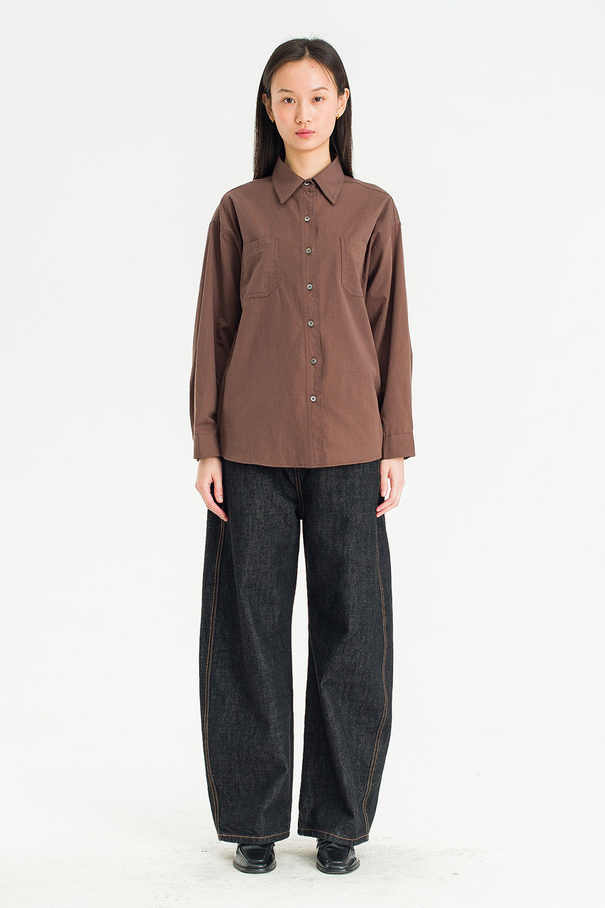 Terra Cotton Shirt, Brown
