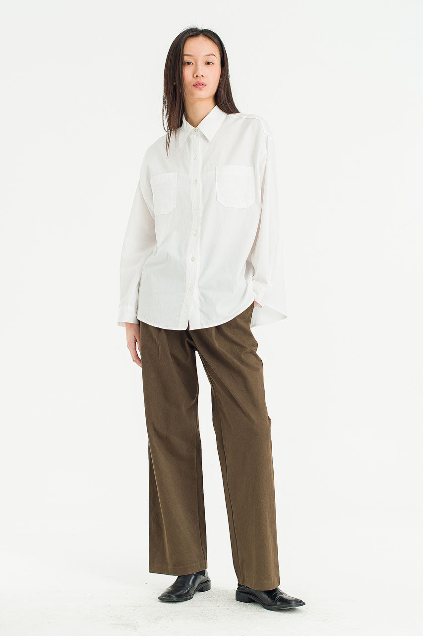 Terra Cotton Shirt, Ivory