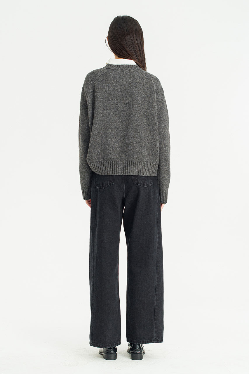 Seam Trace Denim Jean, Black