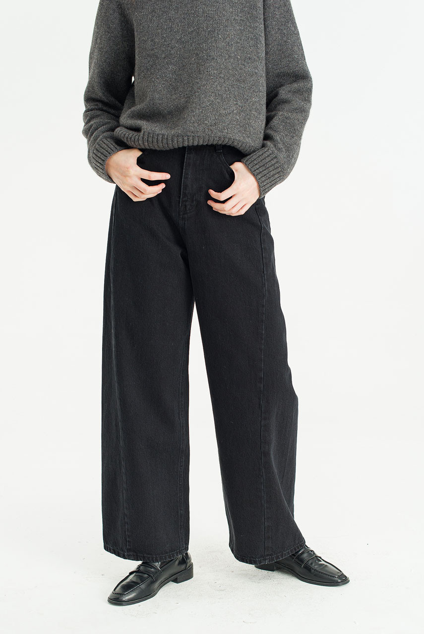 Seam Trace Denim Jean, Black