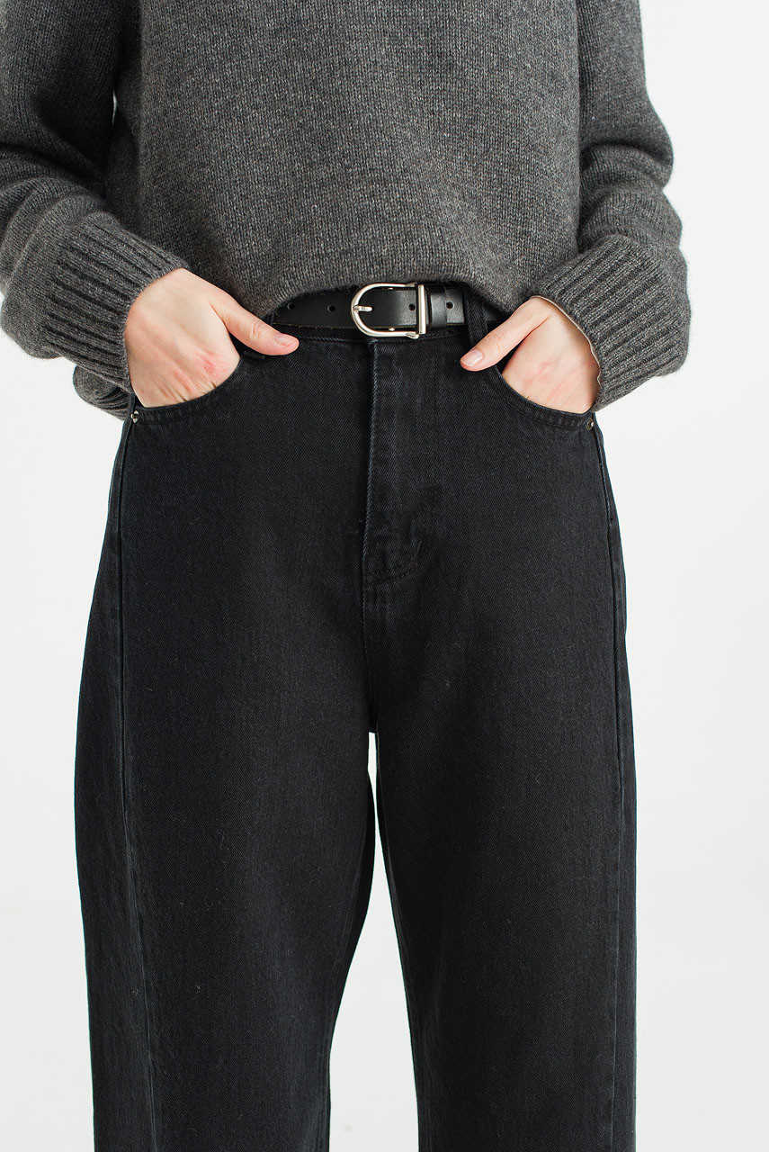 Seam Trace Denim Jean, Black