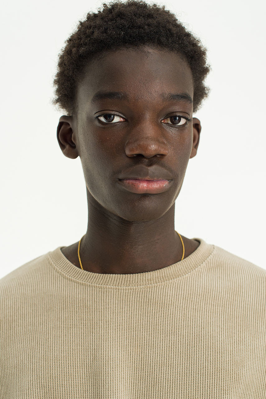 Menswear | Cropped Long-Sleeve Waffle Tee, Beige