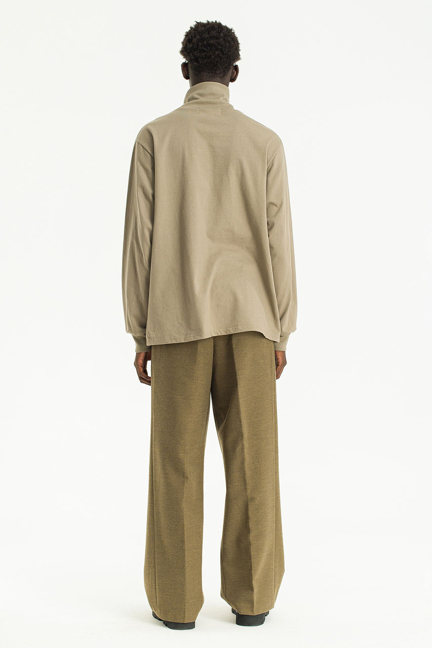 Menswear | Wool Blend Slacks, Beige