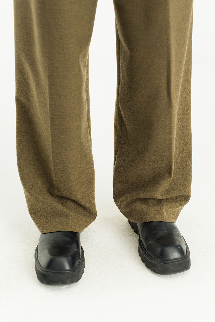 Menswear | Wool Blend Slacks, Beige