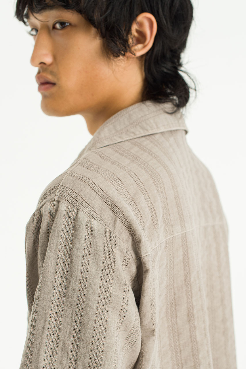 Menswear | Stray Crop Shirt, Brown