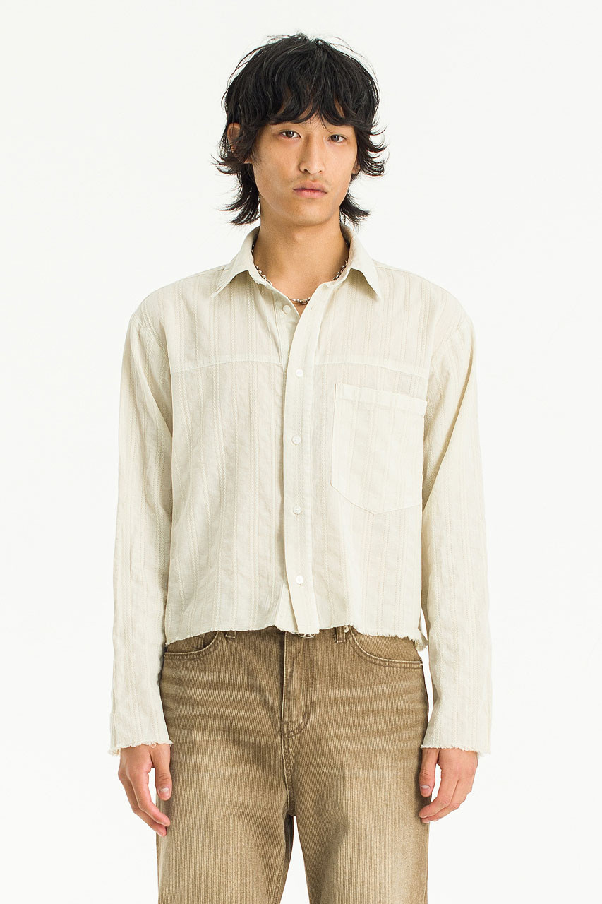 Menswear | Stray Crop Shirt, Cream