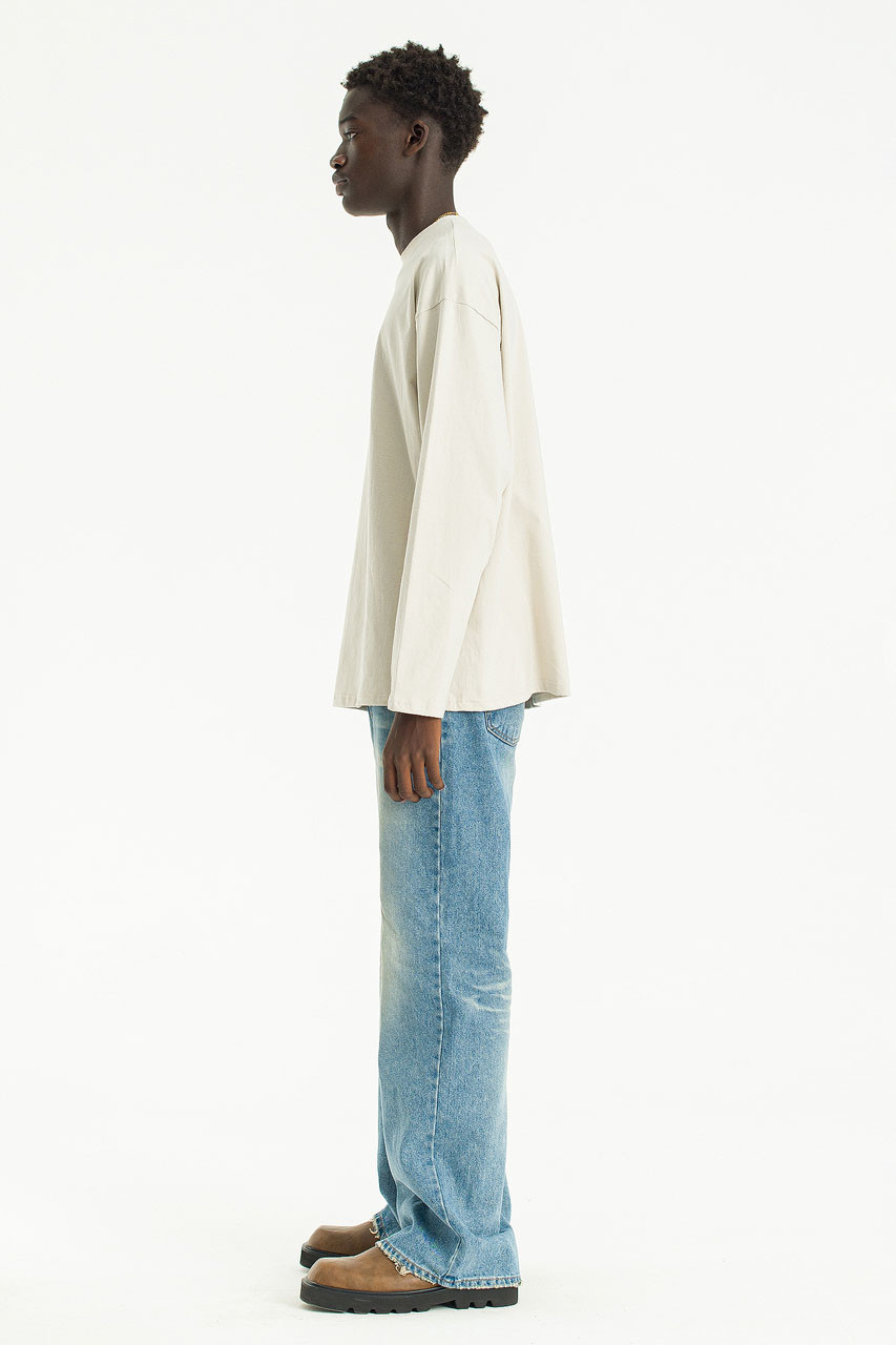 Menswear | Soft Long Sleeve Tee, Beige