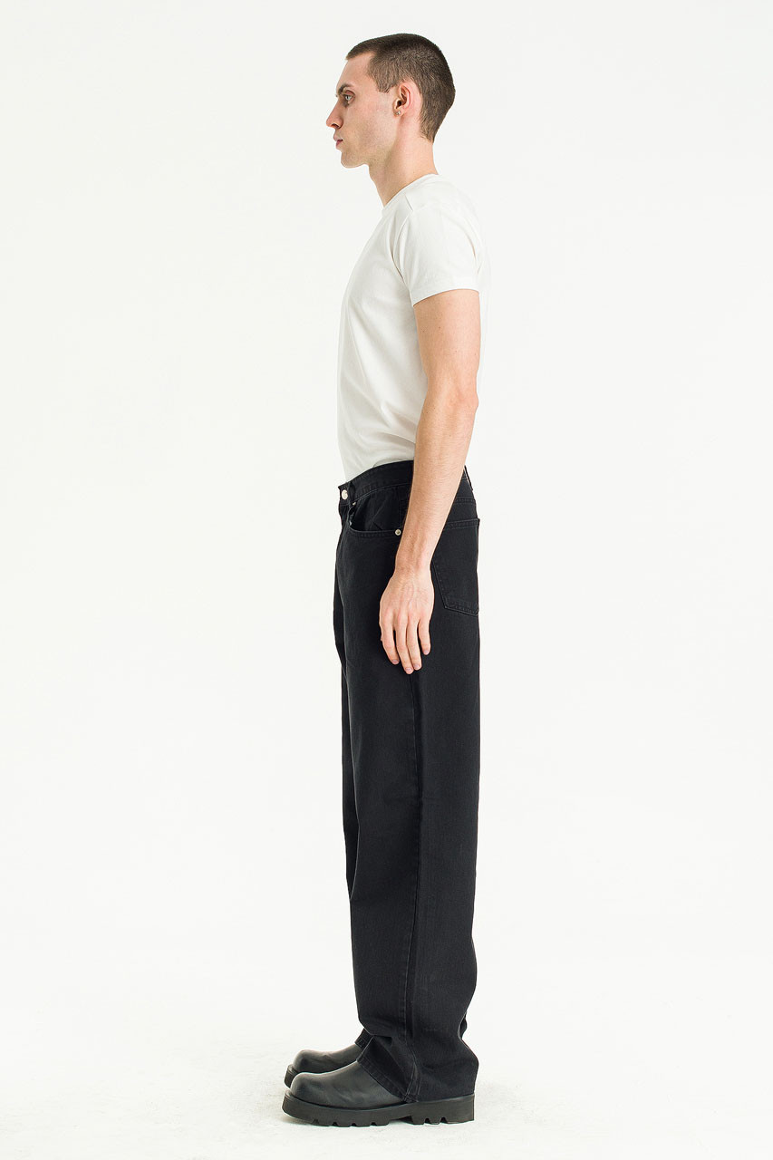 Menswear | Washed Cotton Pants, Black