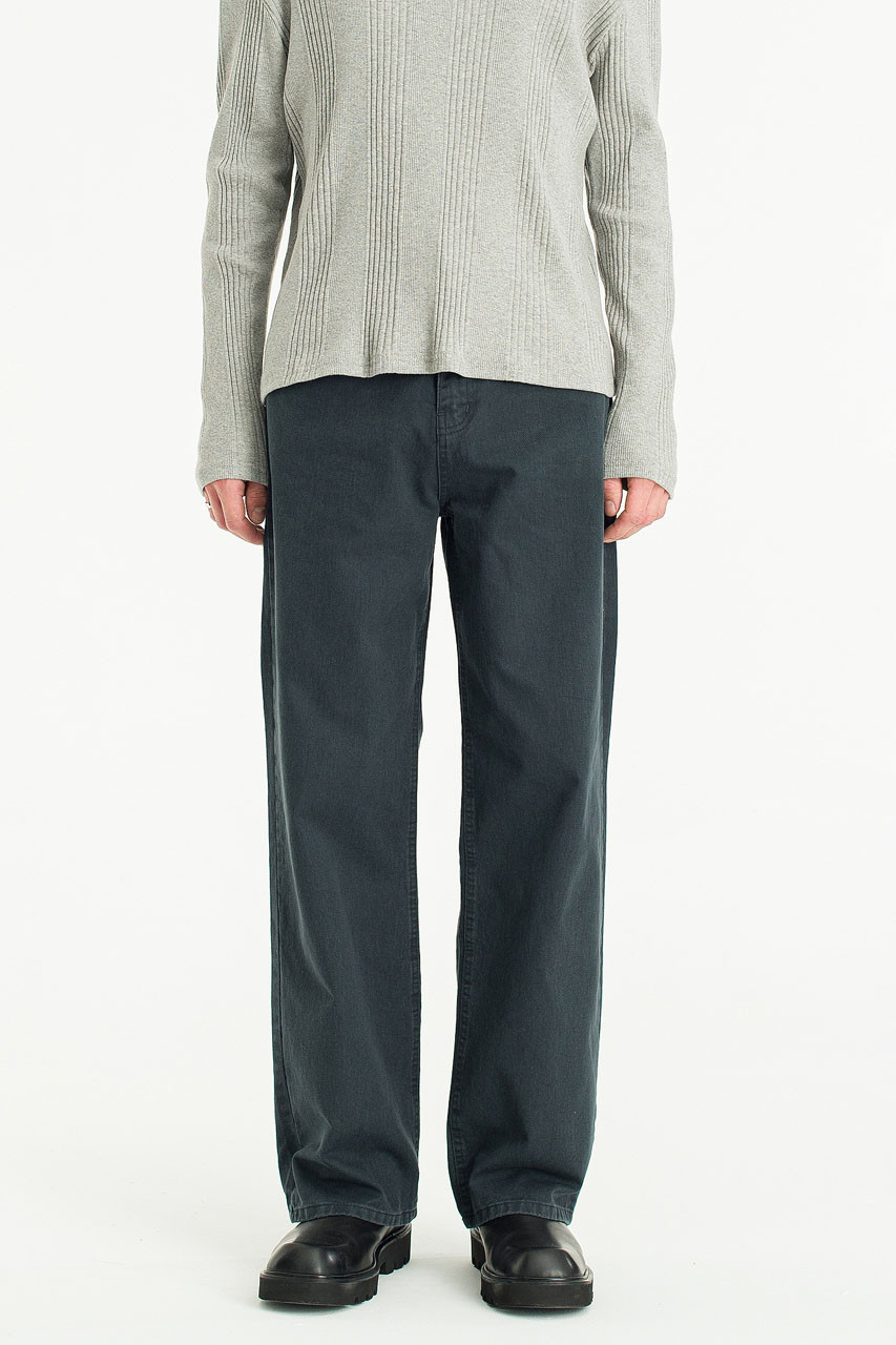 Menswear | Washed Cotton Pants, Charcoal