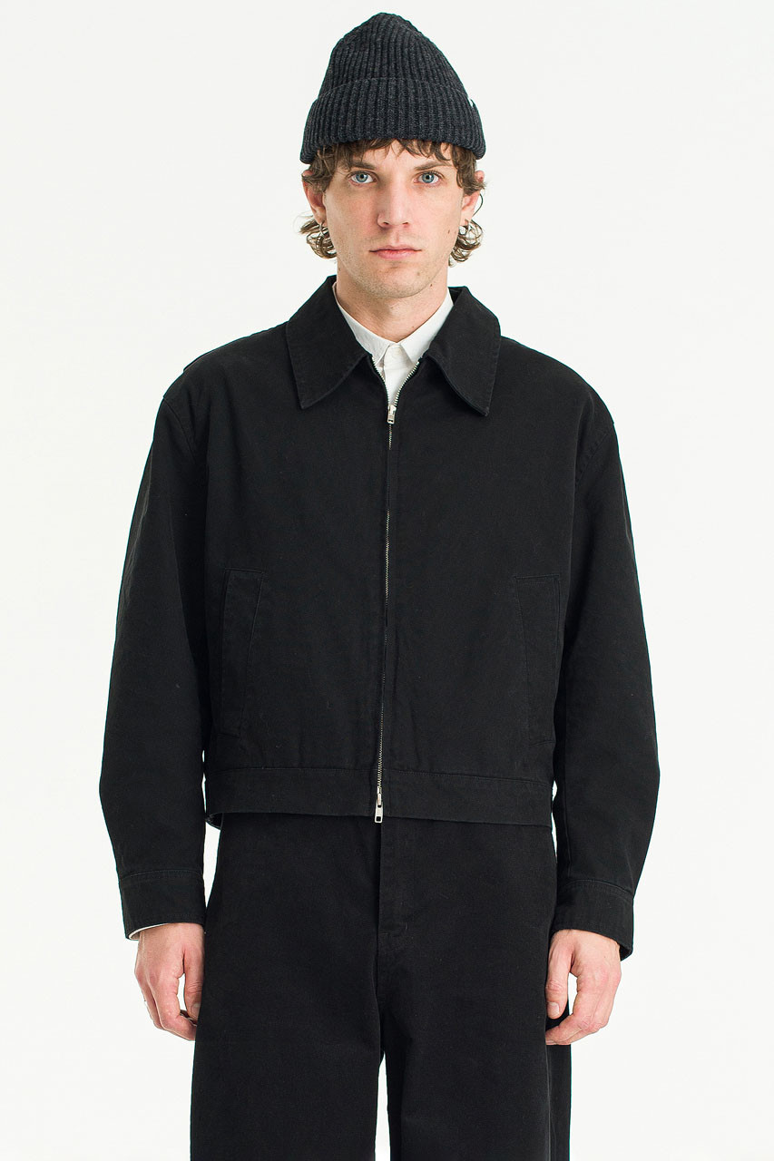 Menswear | Cropped Mechanic Jacket, Black