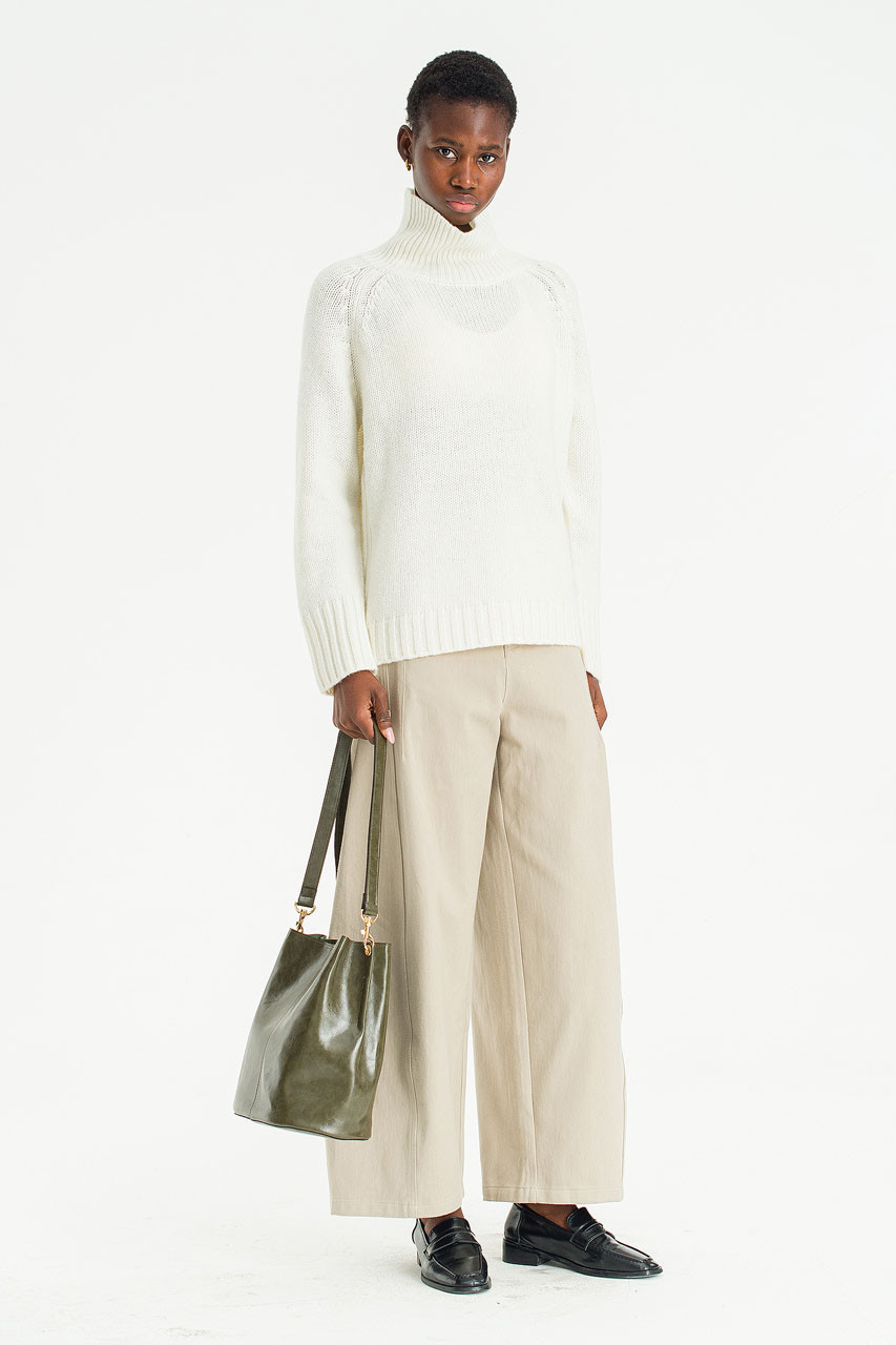 Lavender Cotton Pants, Beige