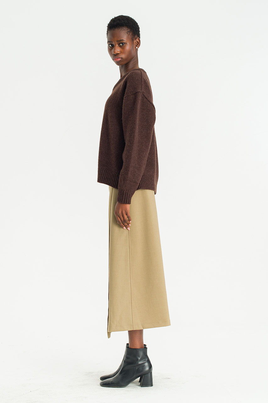 Via Wrap Skirt, Beige