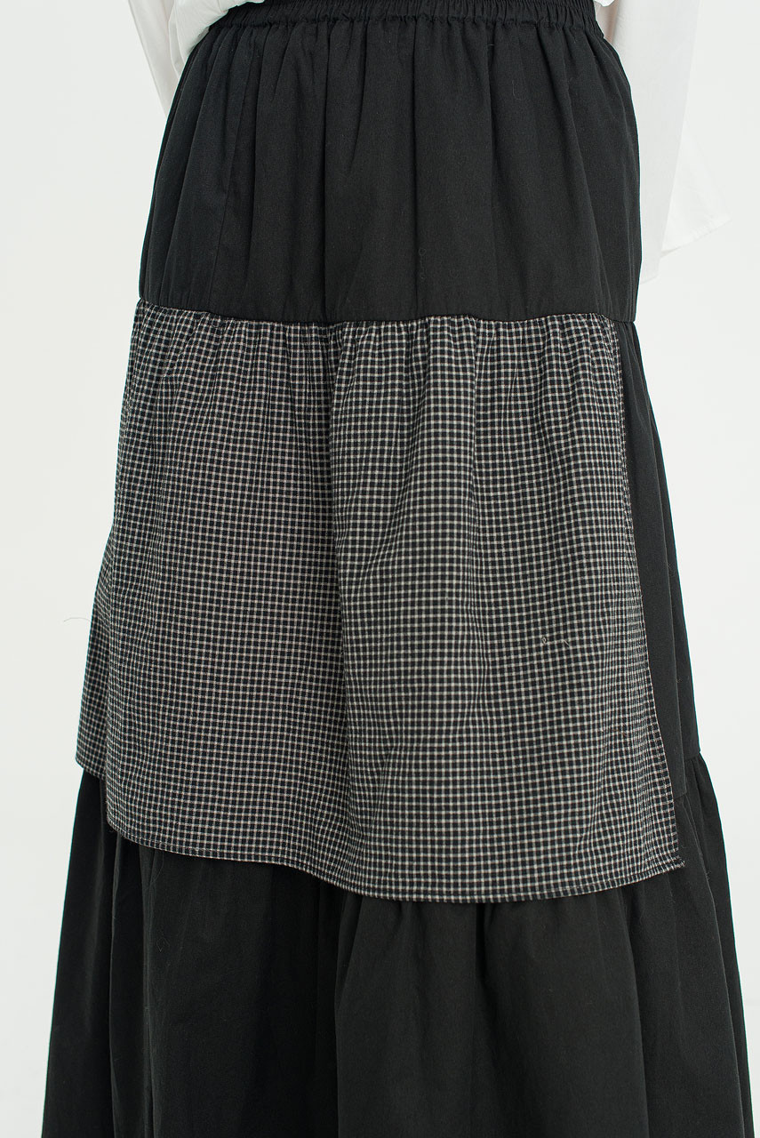 Mira Tiered Skirt, Black