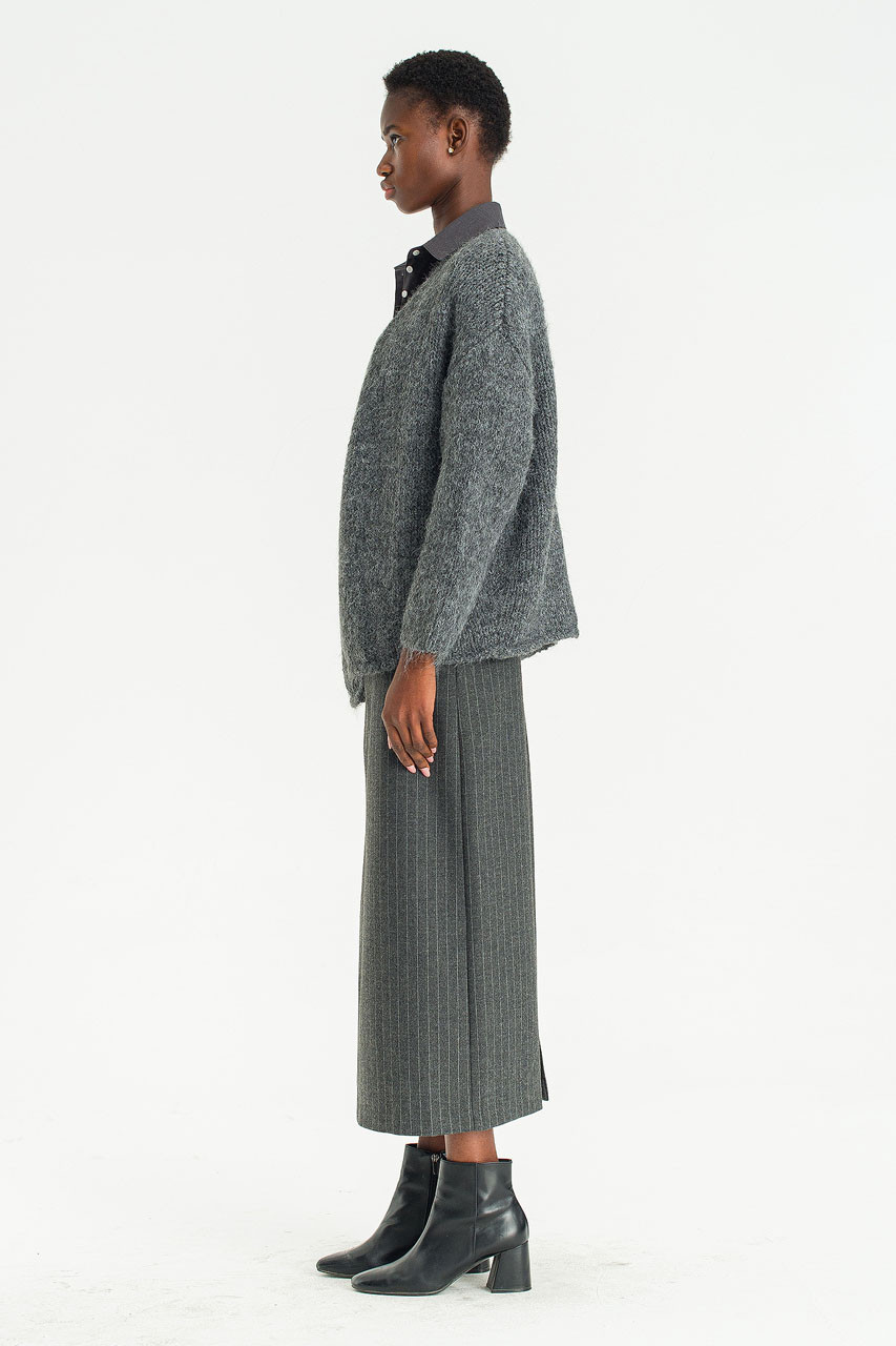 Mure Open Cardigan, Charcoal