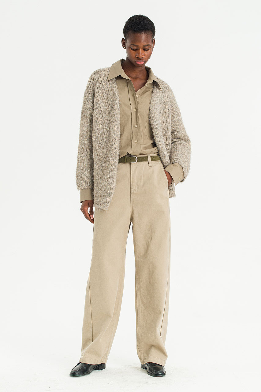 Mure Open Cardigan, Dark Beige