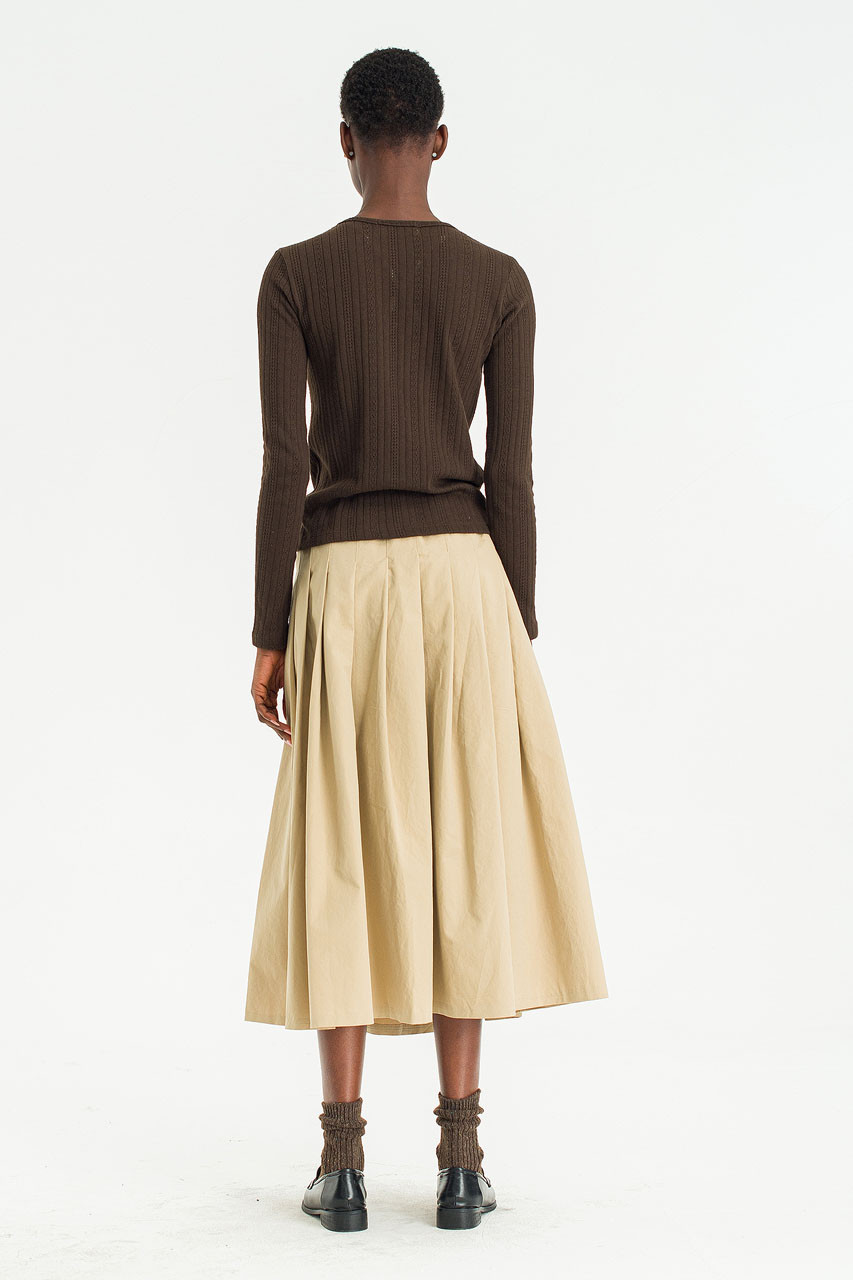 Ease Draw Skirt, Beige