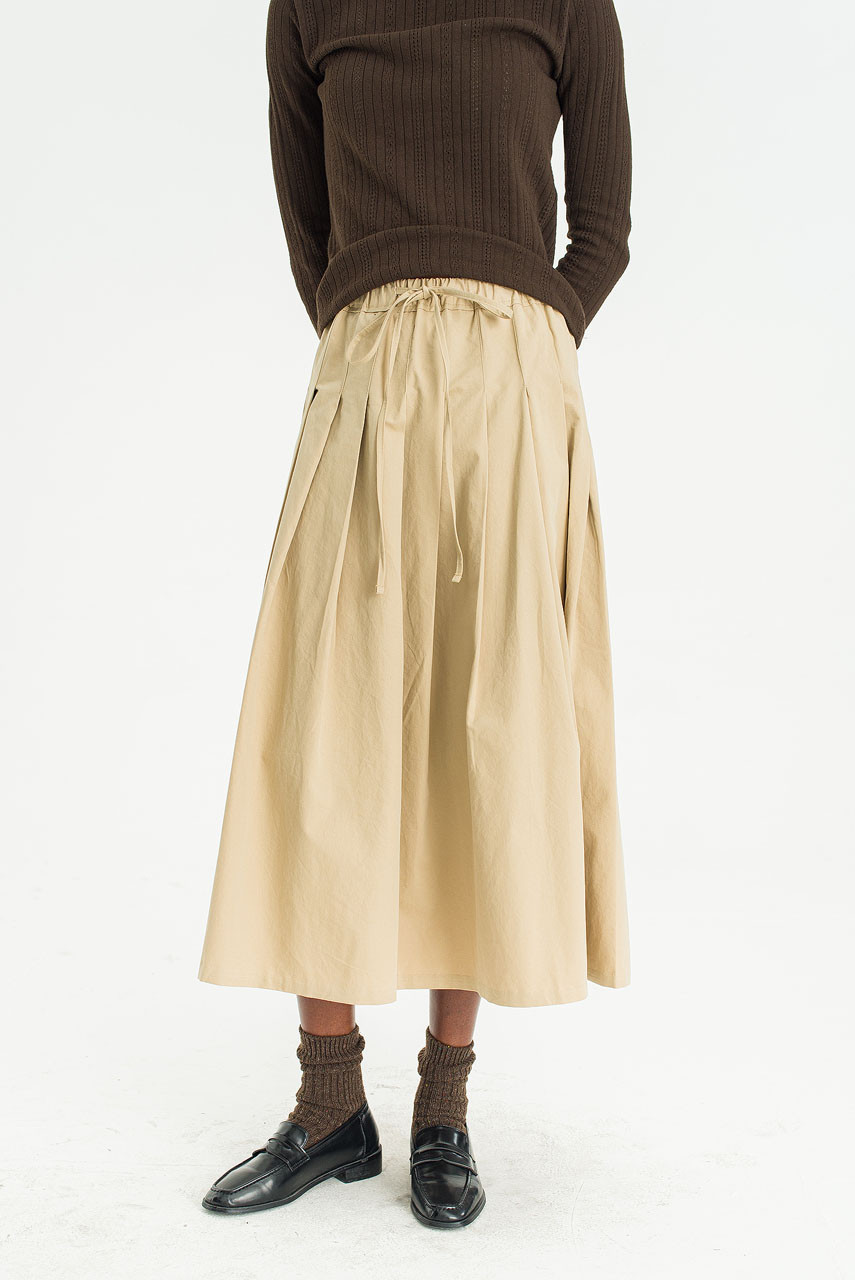 Ease Draw Skirt, Beige