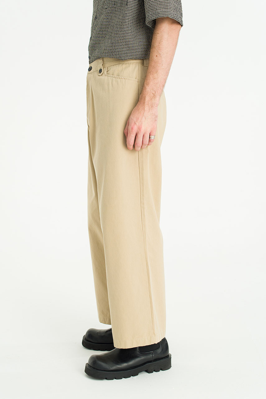 Menswear | Tab Pants, Beige