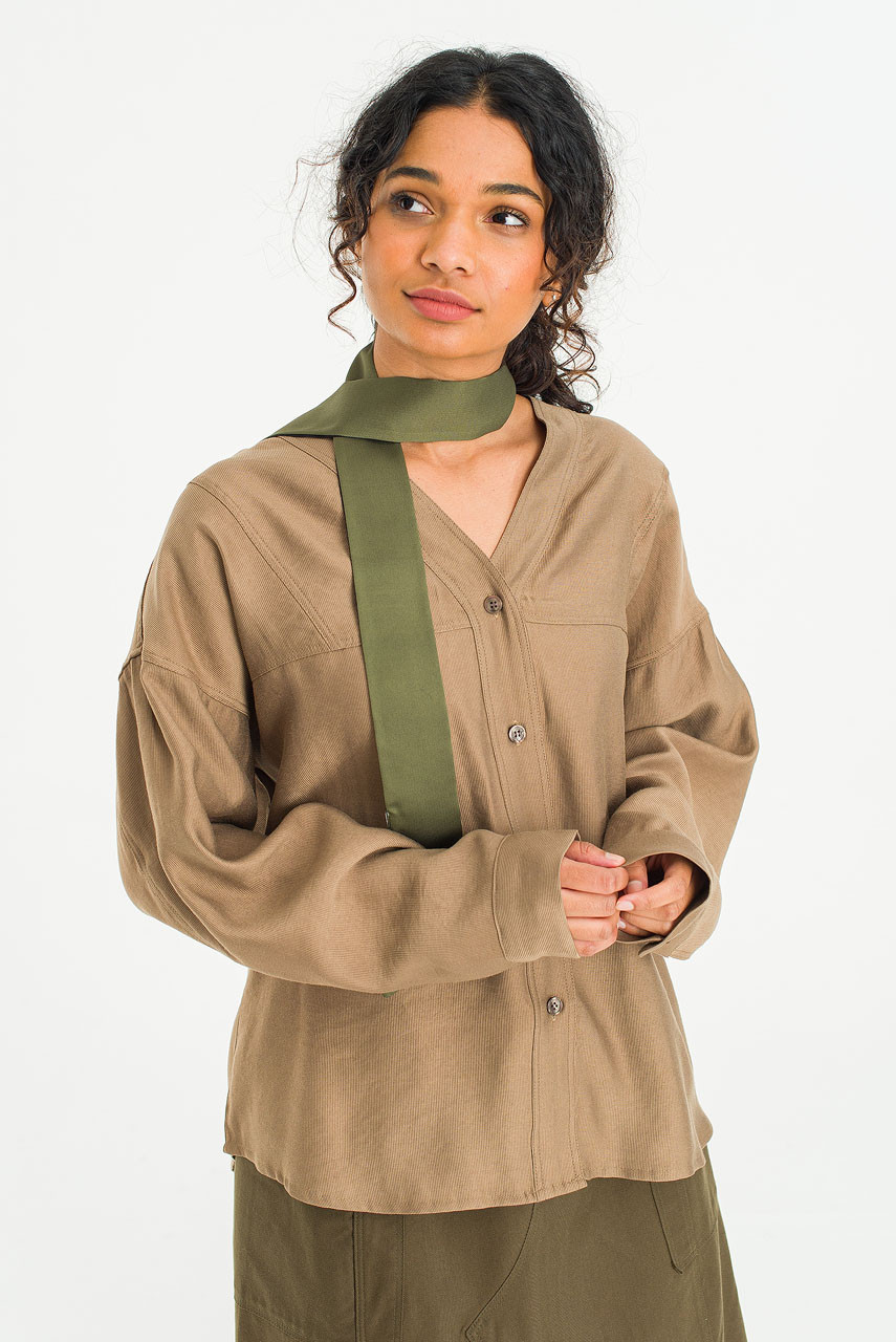 Bea Colour Contrast Scarf, Green