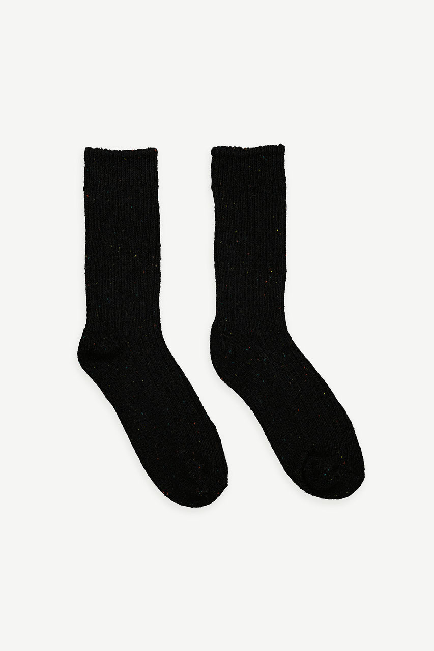 Boucle Socks, Black